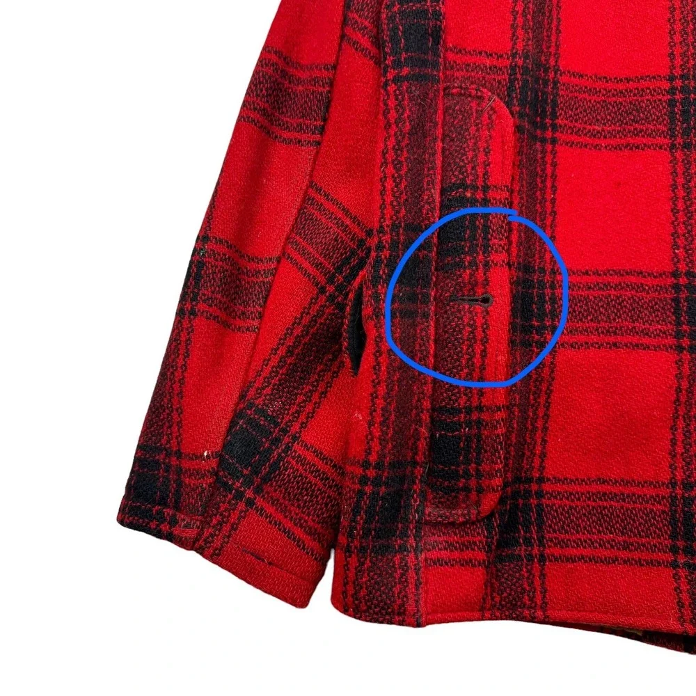 Vintage 50s Western & Field Montgomery Ward Wool Plaid Hunting Jacket - Medium